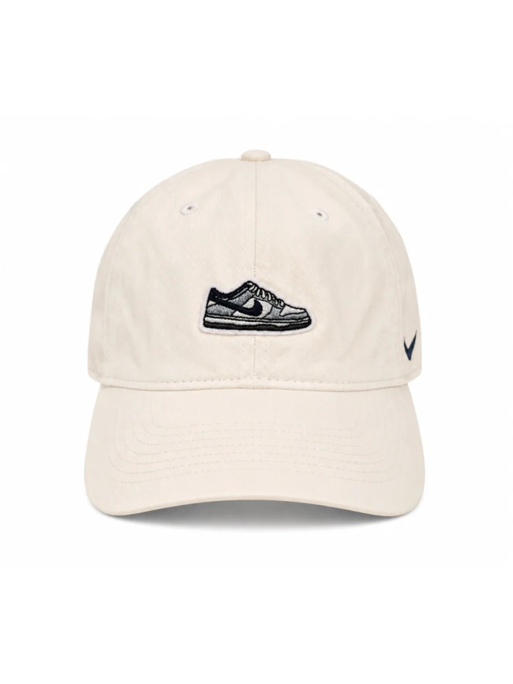 Vtg Nike 4-7 Just Do It White Strapback Hat Sneaker Patch Swoosh 100% Cotton Cap